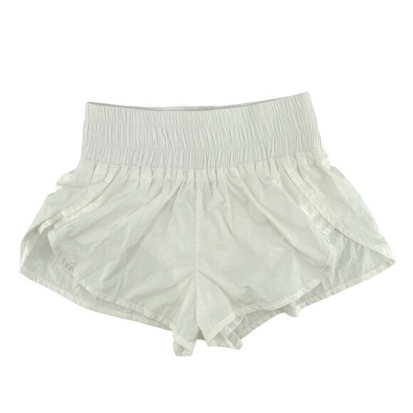 Women’s White High Waist 2” Short Lined Running Athletic Shorts Small - Picture 1 of 10